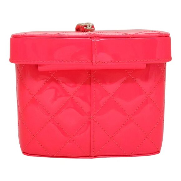 CHANEL Vanity Cosmetic Pouch Enamel Pink CC - Picture 2 of 15